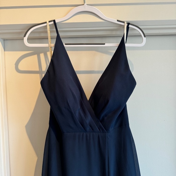 Jenny Yoo "Bryce" Dress in Navy Luxe Chiffon - Picture 3 of 5